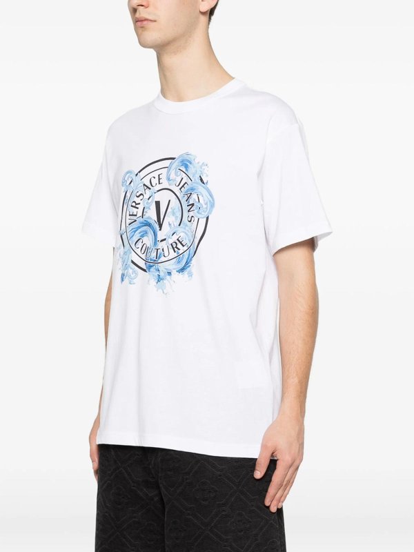 Versace Jeans Couture: T-shirts online - T-Shirt - Weiß