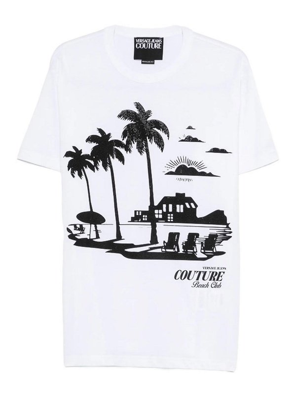 Versace Jeans Couture: T-shirts - T-Shirt - Weiß