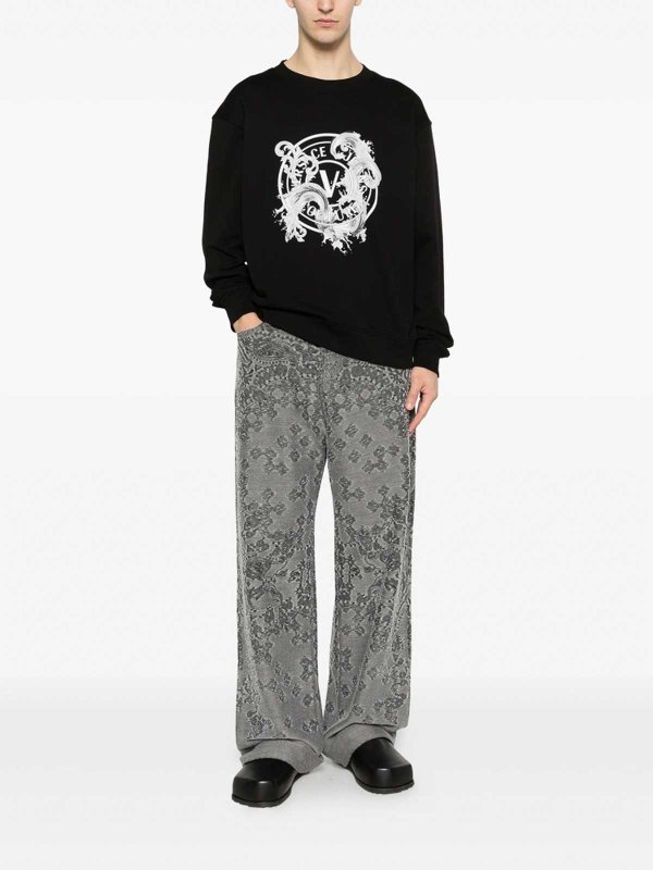 The Best Shops Versace Jeans Couture: スウェット＆セーター - スウェットシャツ/セーター - 黒