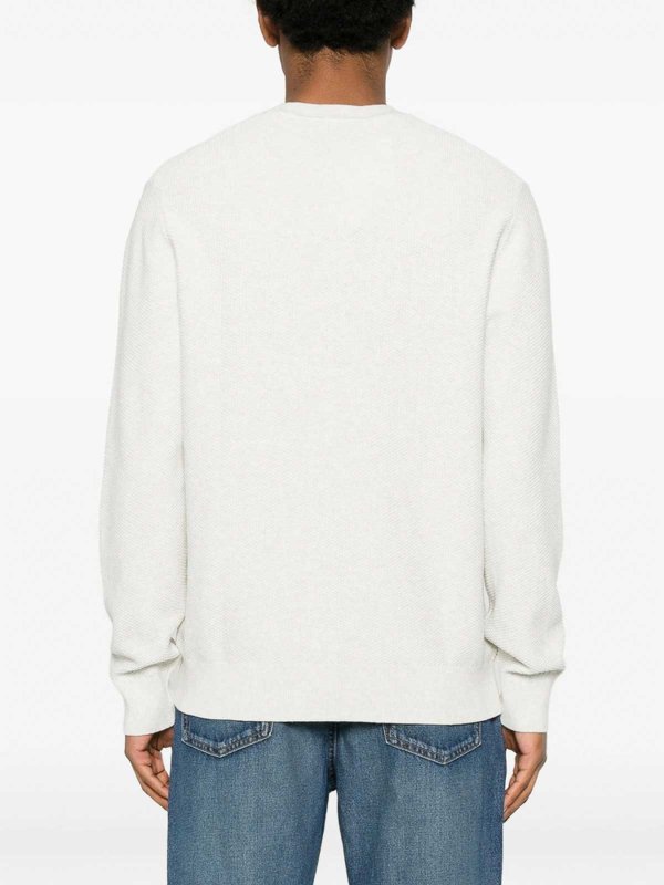 The Best Shops CALVIN KLEIN: Strickpullover mit Rundhalsausschnitt - Rundhalspullover - Grau