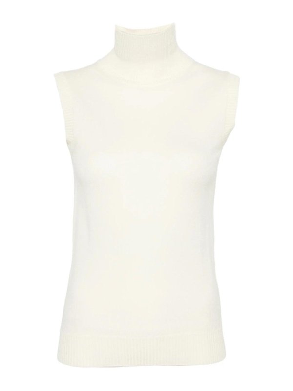 SPORTMAX: Strickpullover mit Rundhalsausschnitt - Rundhalspullover - Nude