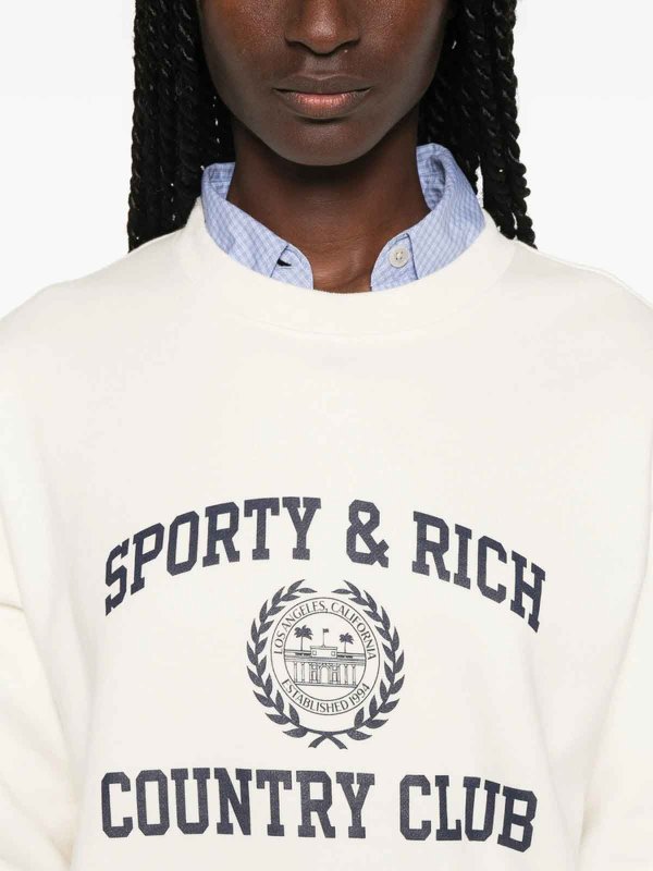 Rundhalspullover - Hellbeige shop online: SPORTY & RICH