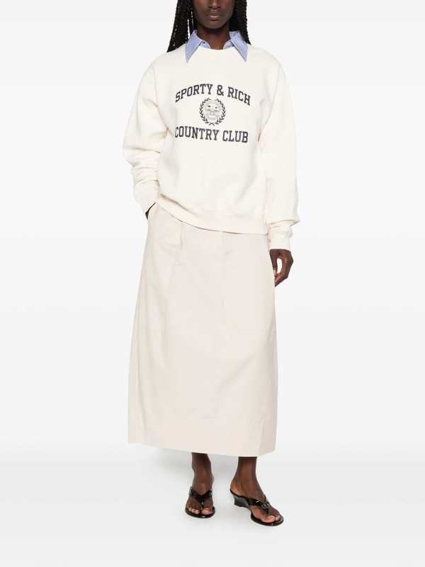 SPORTY & RICH buy online Rundhalspullover - Hellbeige