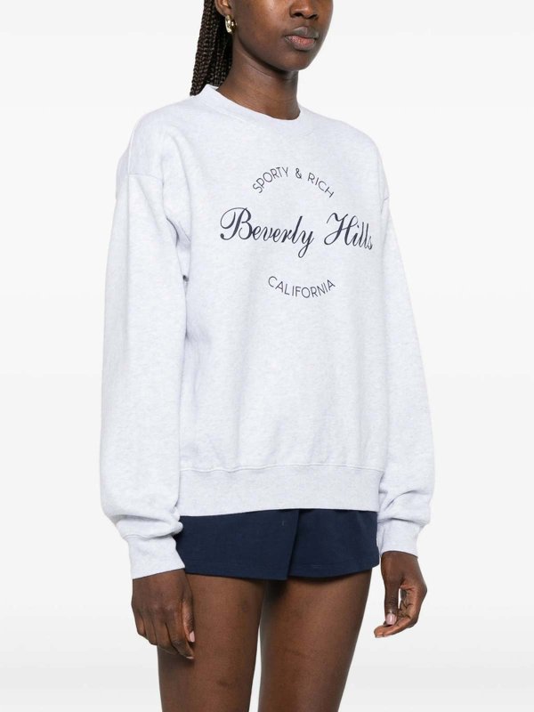 SPORTY & RICH buy online Rundhalspullover - Grau