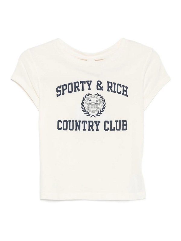 SPORTY & RICH: T-shirts - T-Shirt - Hellbeige