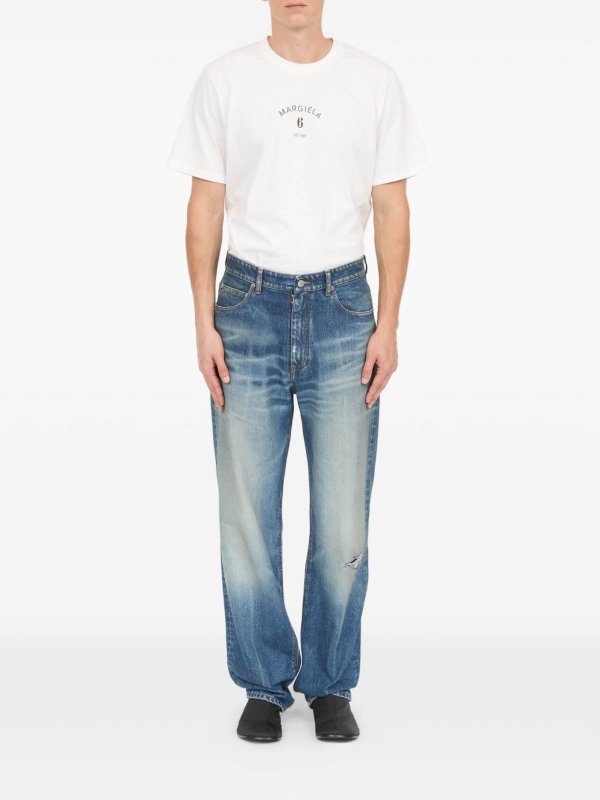 MM6 MAISON MARGIELA: ストレートジーンズ online - ストレートジーンズ - ブルー