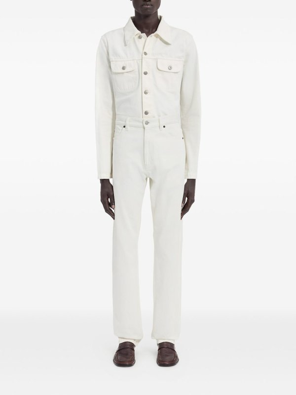 The Best Shops MM6 MAISON MARGIELA: ストレートジーンズ - ストレートジーンズ - 白