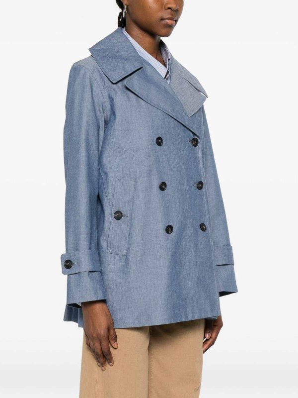 The Best Shops Save The Duck: Trenchs - Trench-Coat - Bleu Clair