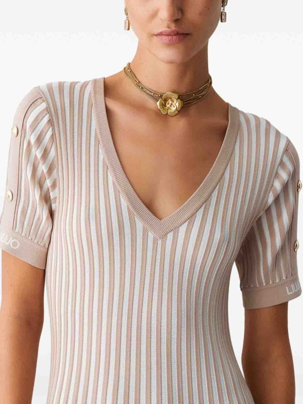 膝丈ドレス - 白 shop online: Liu Jo