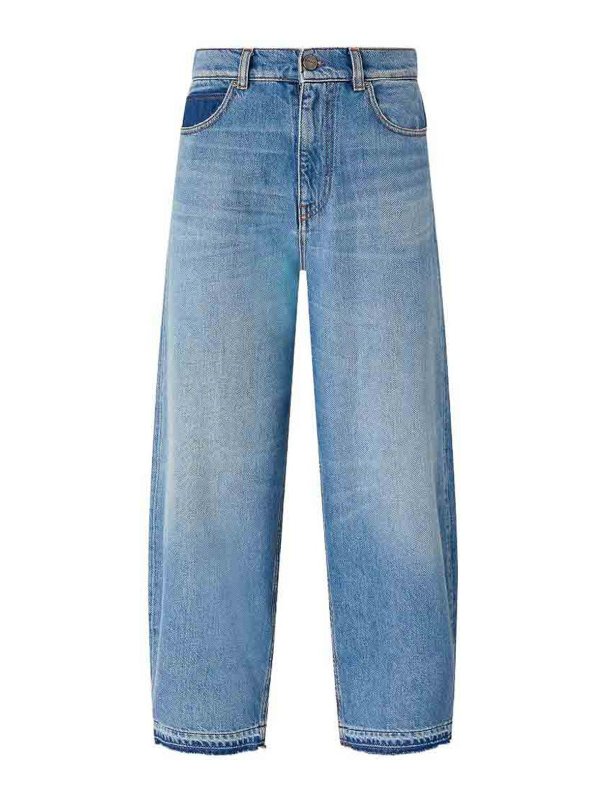 Pinko: Jeans Rectos - Vaqueros Rectos - Azul