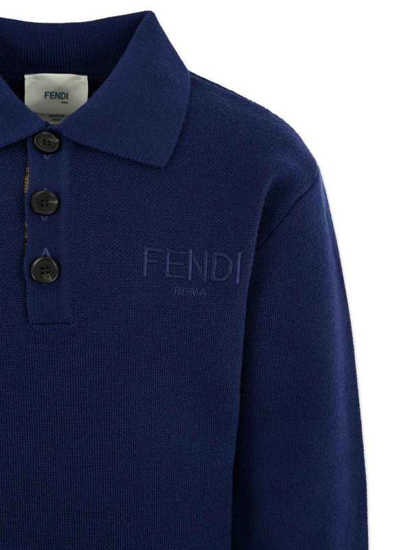 The Best Shops Fendi Jr: ポロシャツ - ポロシャツ - 黒