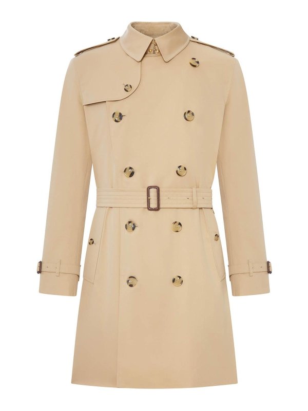 BURBERRY: トレンチコート - トレンチコート - ヌードカラー