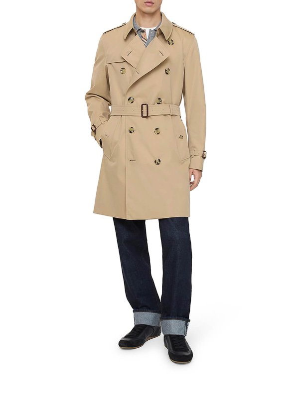BURBERRY: トレンチコート online - トレンチコート - ヌードカラー