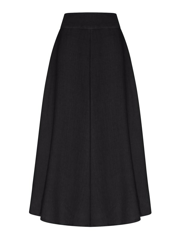 120% LINO: ロングシャツ - ロングスカート - 黒