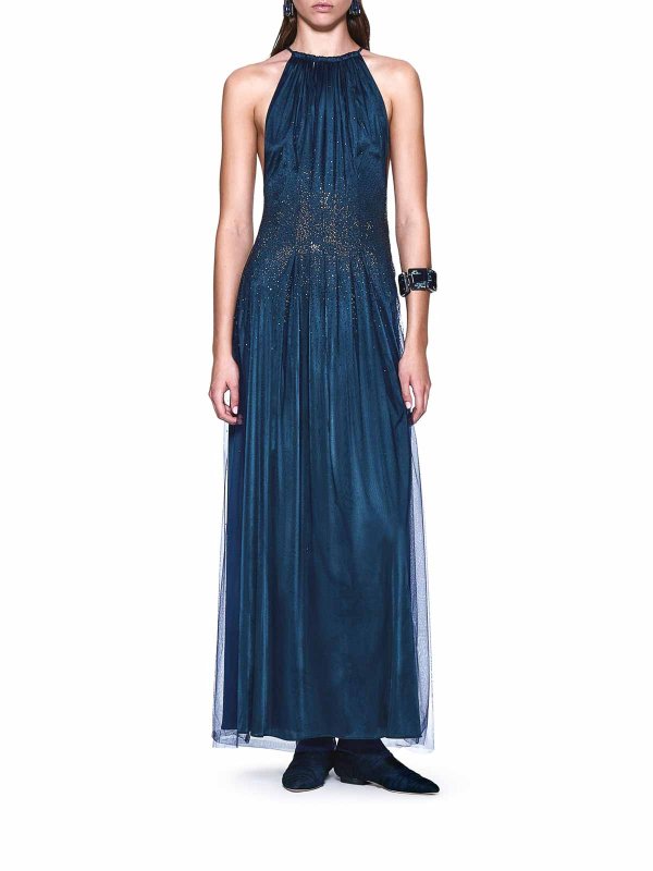GIORGIO ARMANI: ニーレングスドレス online - 膝丈ドレス - ブルー