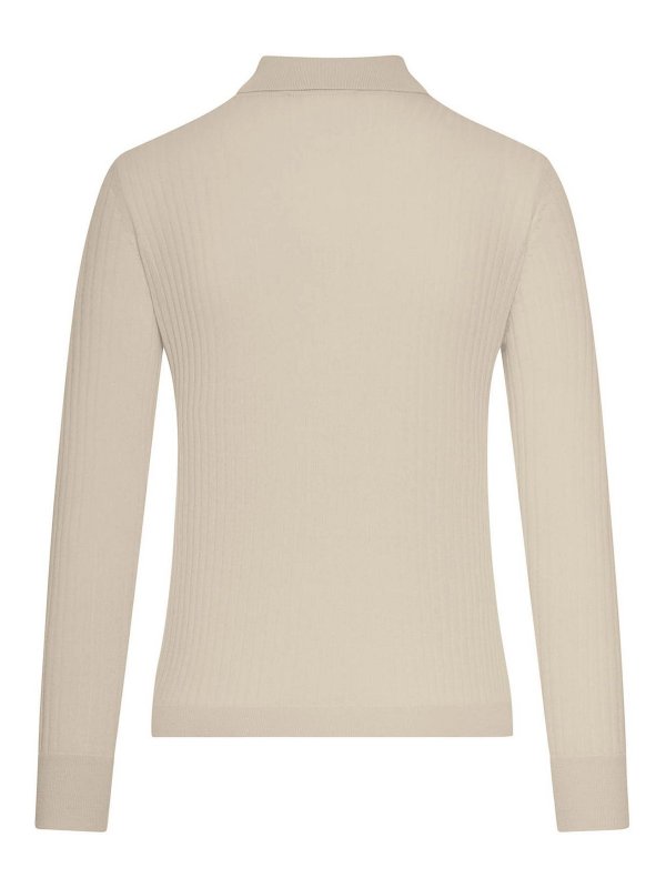 Max Mara: Strickpullover mit Rundhalsausschnitt online - Rundhalspullover - Nude