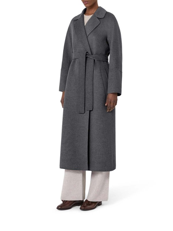 S MAX MARA: flared jeans online - Wool Robe Coat