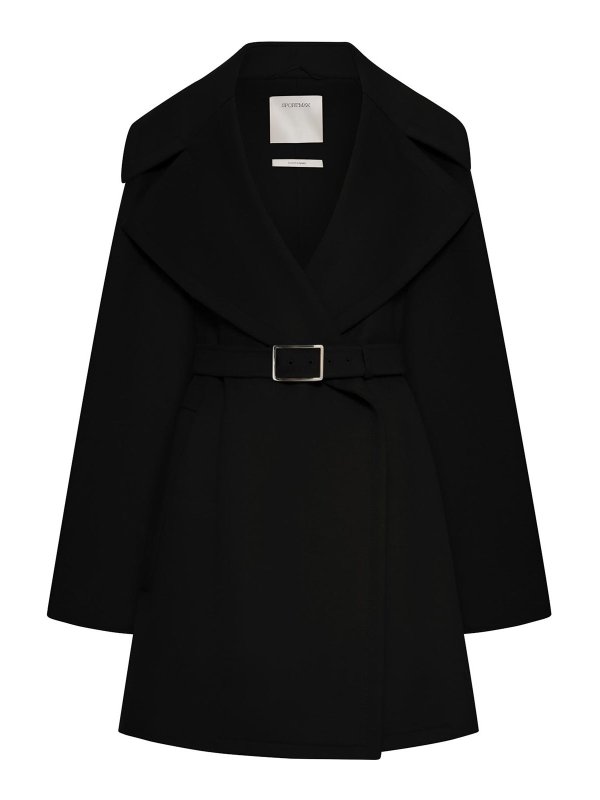 SPORTMAX: ショートコート - ショートコート - 黒