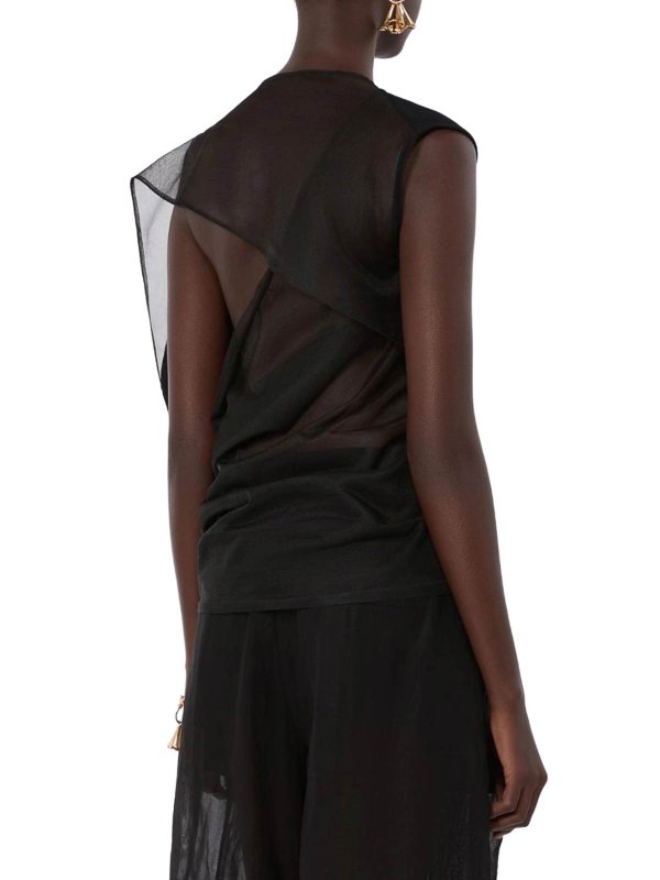 トップ/タンクトップ - 黒 shop online: SPORTMAX