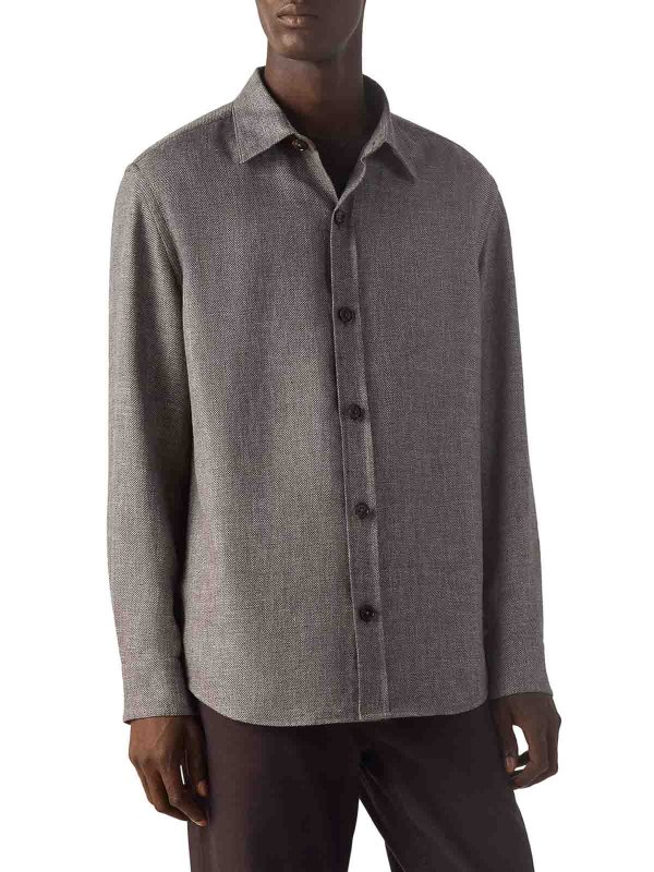 The Best Shops ZEGNA: シャツ - シャツ - ブラウン