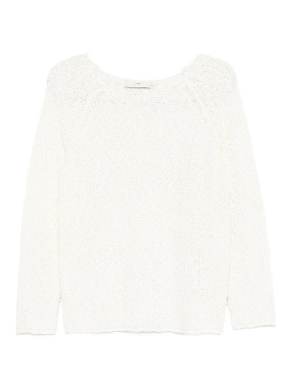 DUNST: Pull col rond - Pull Col Rond - Crème