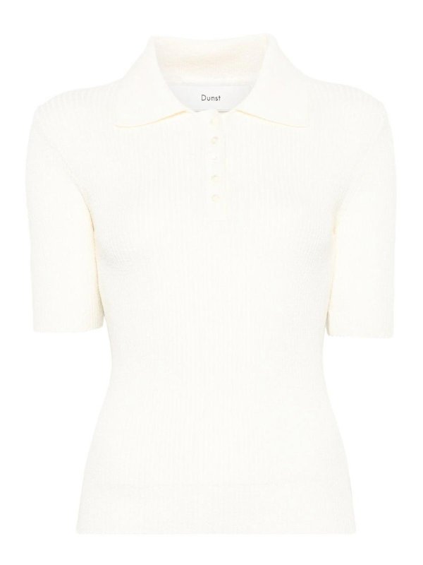 DUNST: Poloshirts - Poloshirt - Creme