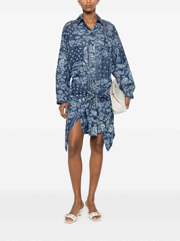 EMPORIO ARMANI: ニーレングスドレス online - 膝丈ドレス - ブルー