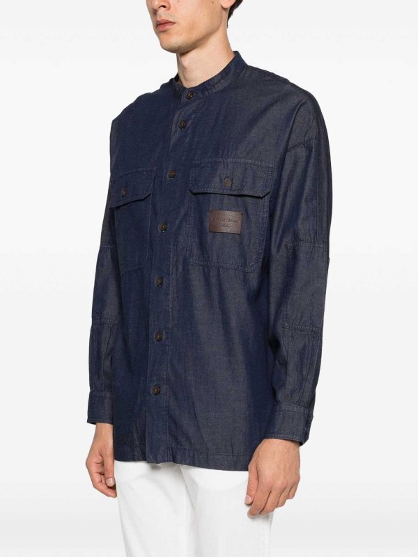 EMPORIO ARMANI: シャツ online - シャツ - ブルー
