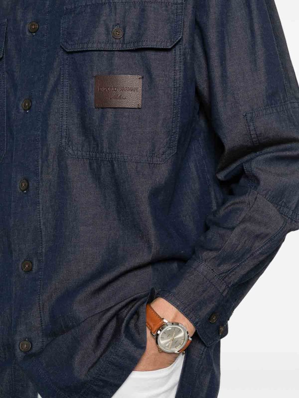 EMPORIO ARMANI buy online シャツ - ブルー