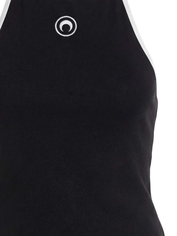 MARINE SERRE: Tops y camisetas sin mangas online - Top - Negro
