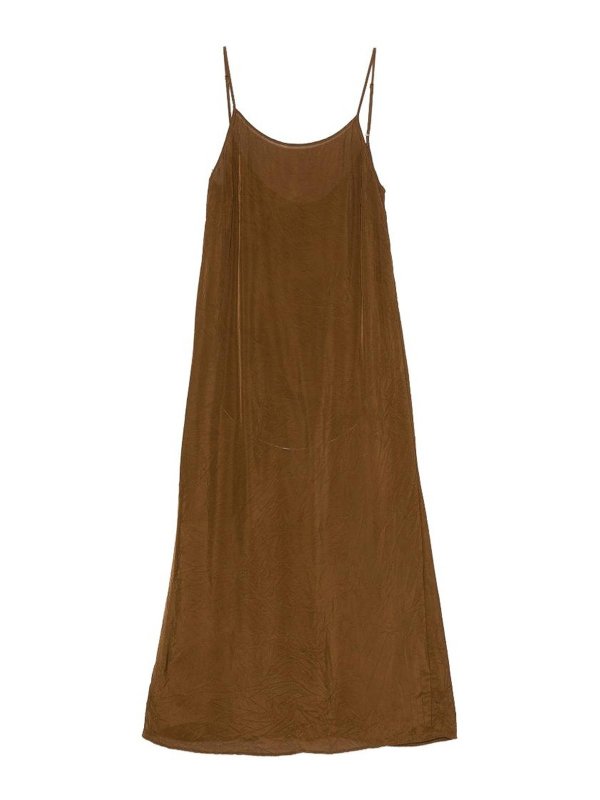 UMA WANG: Maxi robe - Maxi Robe - Camel