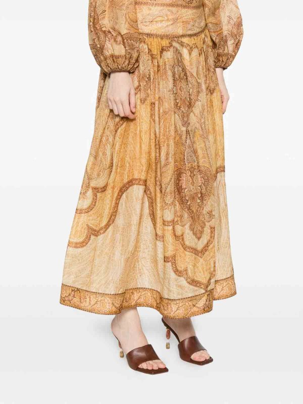 ZIMMERMANN: Gonne Lunghe online - Gonna lunga in cotone e seta Wanderlust