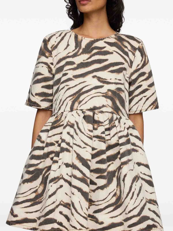 ショートドレス - 白 shop online: GANNI