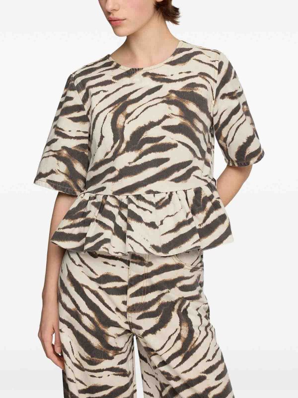 Top - Weiß shop online: GANNI
