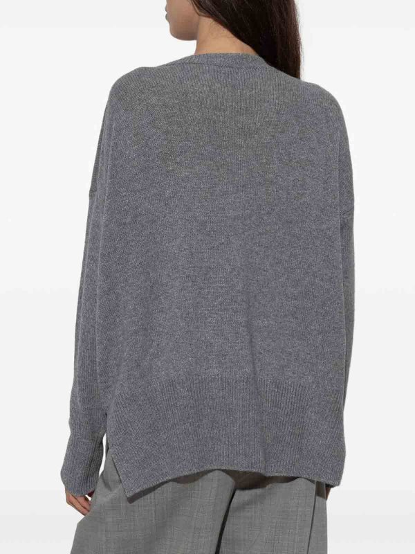 Rundhalspullover - Grau shop online: JIL SANDER