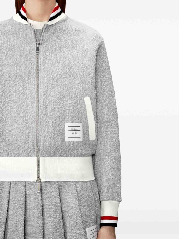 Bomber - Gris shop online: THOM BROWNE