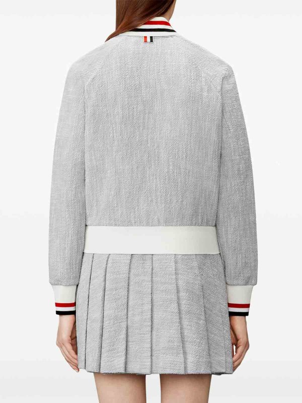 The Best Shops THOM BROWNE: Bomber - Gris