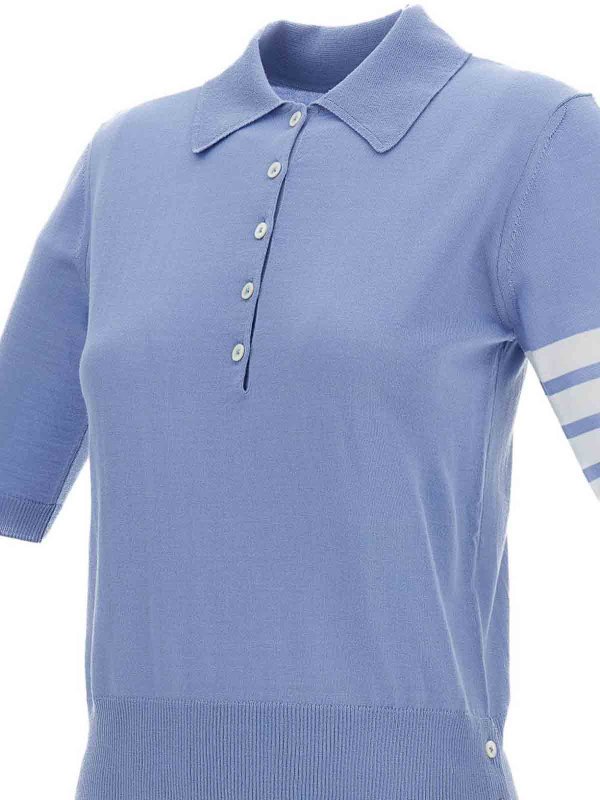 THOM BROWNE: Polos  online - Polo - Bleu Clair