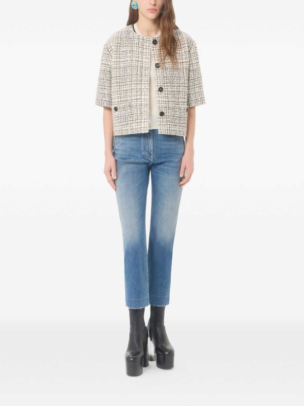 The Best Shops VALENTINO: Strickpullover mit Rundhalsausschnitt - Rundhalspullover - Weiß