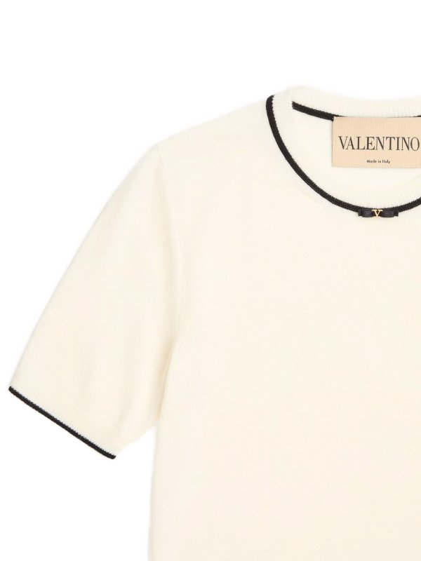 Rundhalspullover - Weiß shop online: VALENTINO