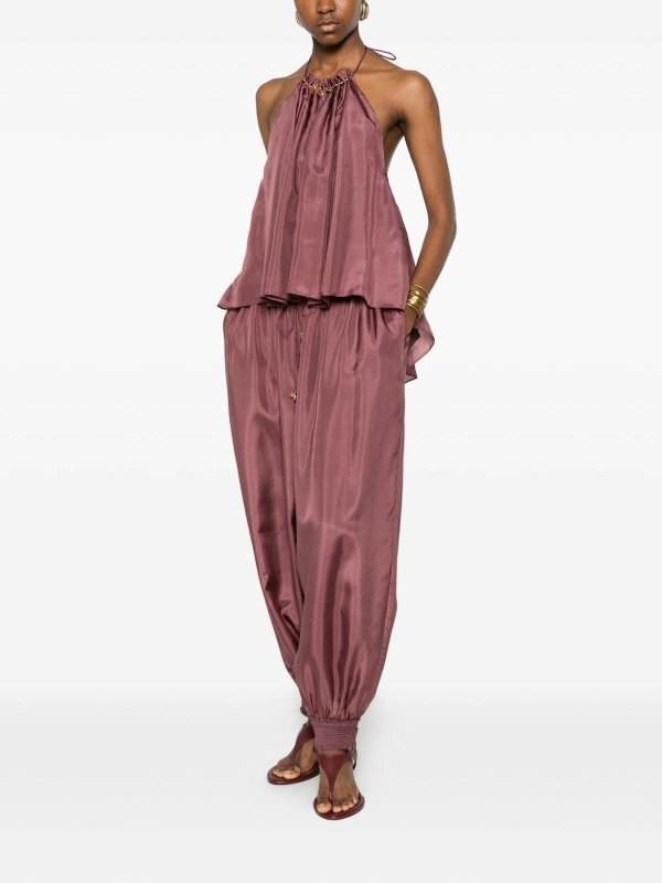 Pantaloni in seta Aster shop online: ZIMMERMANN