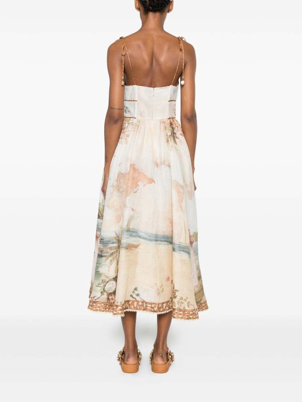 ZIMMERMANN buy online 膝丈ドレス - マルチカラー
