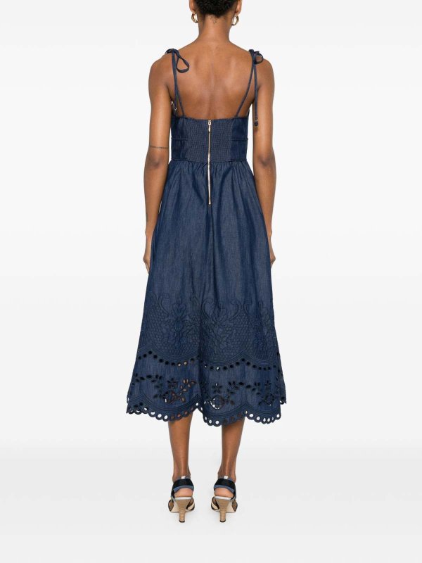 The Best Shops ZIMMERMANN: ニーレングスドレス - 膝丈ドレス - ブルー