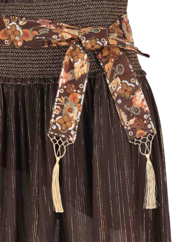 The Best Shops ZIMMERMANN: Knielange und Midi Röcke - Midirock - Braun
