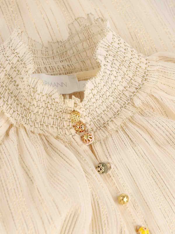Blusa Aster In Cotone E Seta shop online: ZIMMERMANN