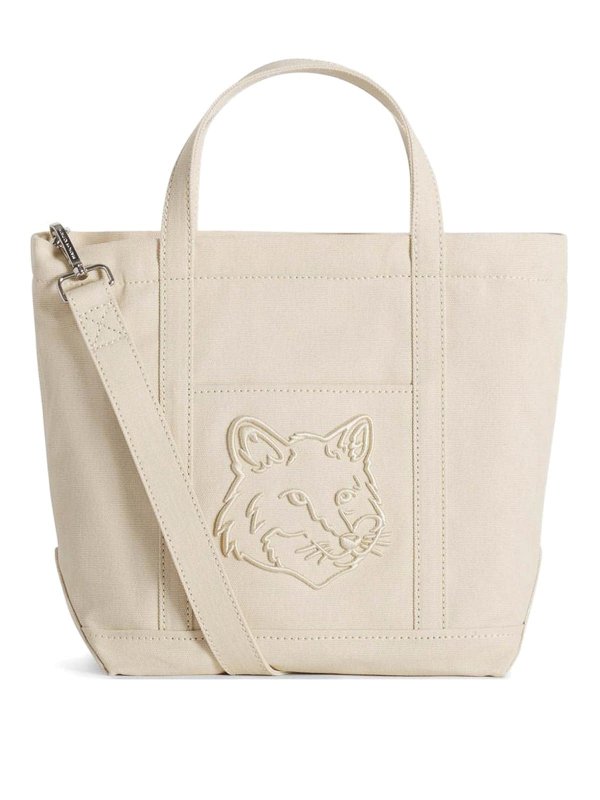 MAISON KITSUNÉ: Handtaschen - Shopper - Beige