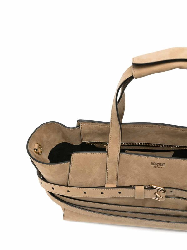 The Best Shops MOSCHINO: Handtaschen - Shopper - Beige