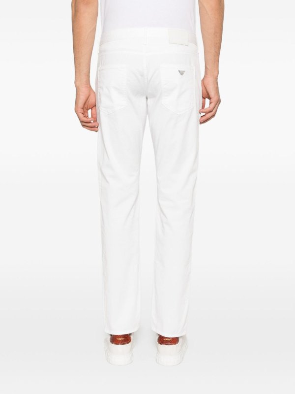 ストレートジーンズ - 白 shop online: EMPORIO ARMANI