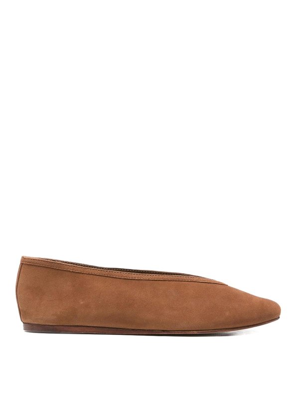 MANEBI: flat shoes - Suede Leather Ballets