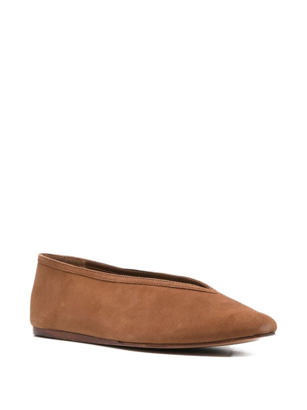 MANEBI: flat shoes online - Suede Leather Ballets